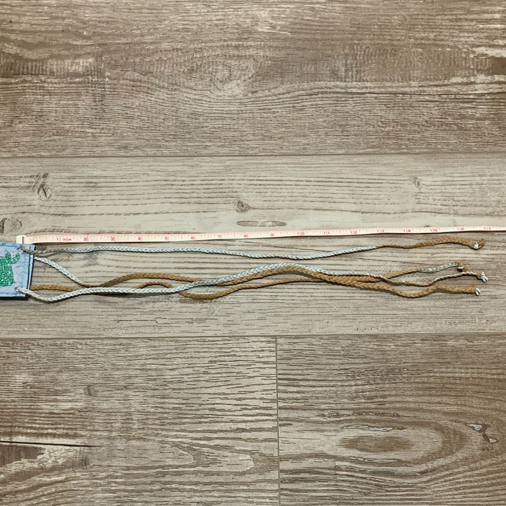 Chan Luu Floral Beaded Belt - Lt Blue - Picture 10 of 11